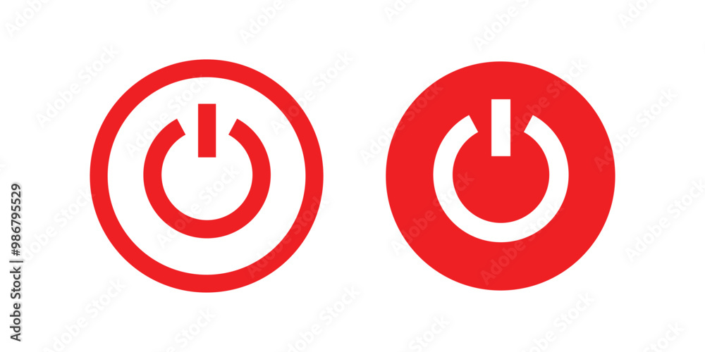 Power icon vector. Power Switch sign and symbol. Electric power icon. Power icon vector. Power Switch sign and symbol. Electric power icon.