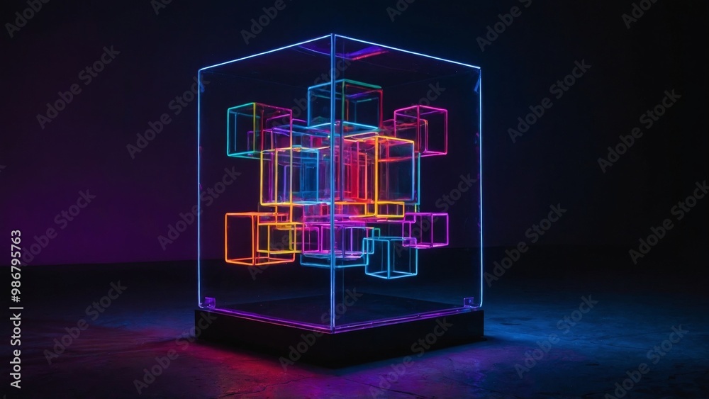 abstract background with glowing neon lines abstract background with glowing neon lines