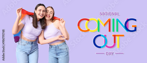 Beautiful young lesbian cou...