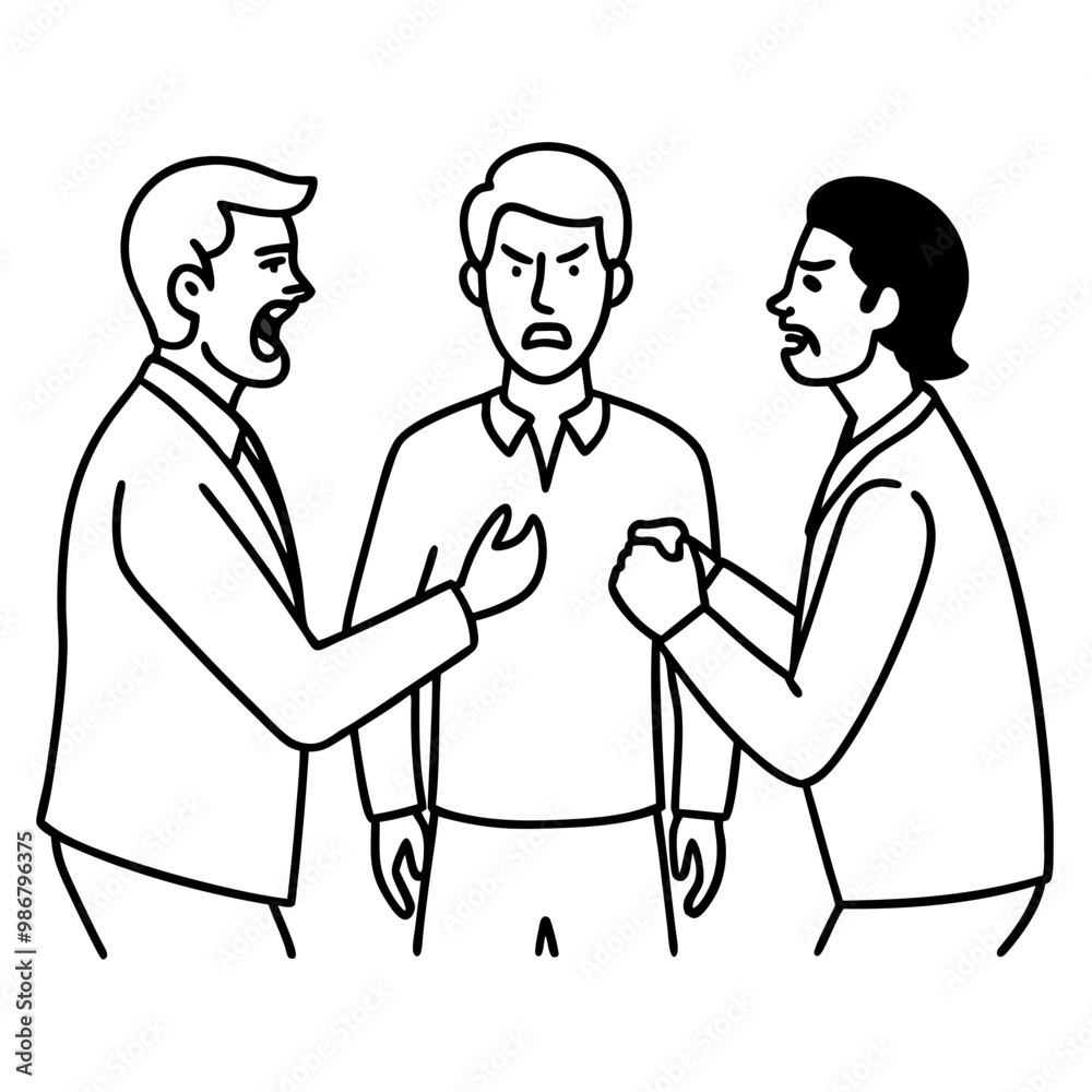 man-mediator-calms-angry-colleagues-arguing man-mediator-calms-angry-colleagues-arguing