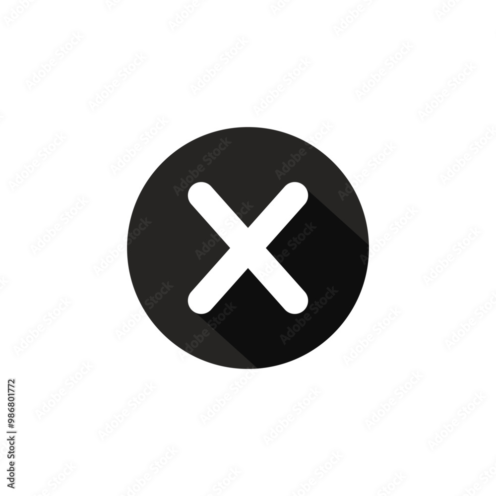 Close or delete icon. cross icon, close remove mark icon. Vector.