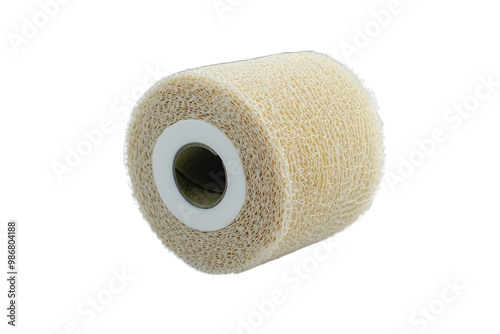 A roll of soft foam material ideal for various applications, featuring a central core for easy handling and versatile use. photo