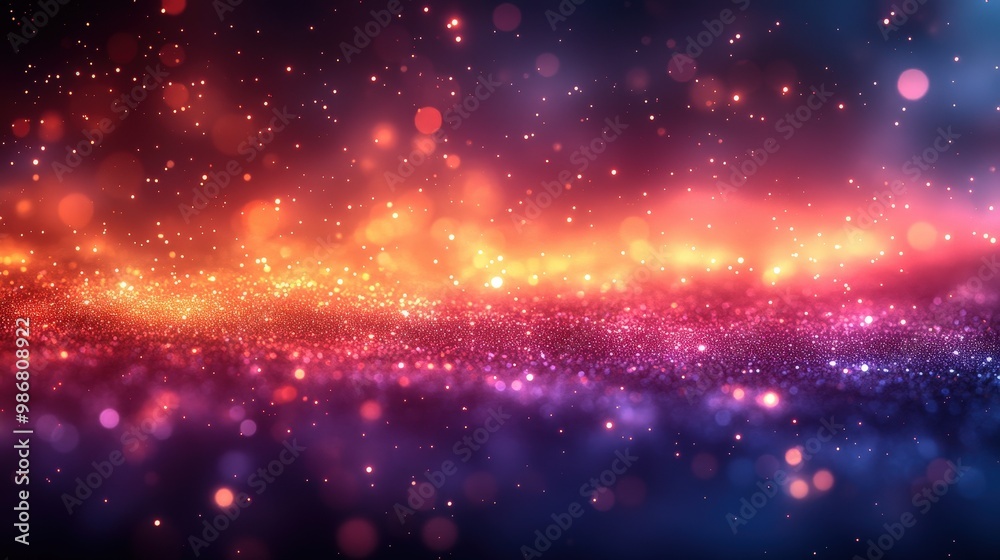 Vibrant Gradient Sparkling Background With Warm And Cool Tones