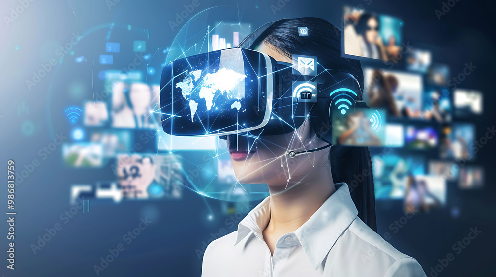 Smart entertainment systems AI in consumer electronics visualized in a collage that showcases AIs ability to curate content and enhance audiovisual experiences