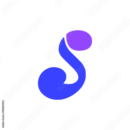 letter S musical note logo vector illustration template design