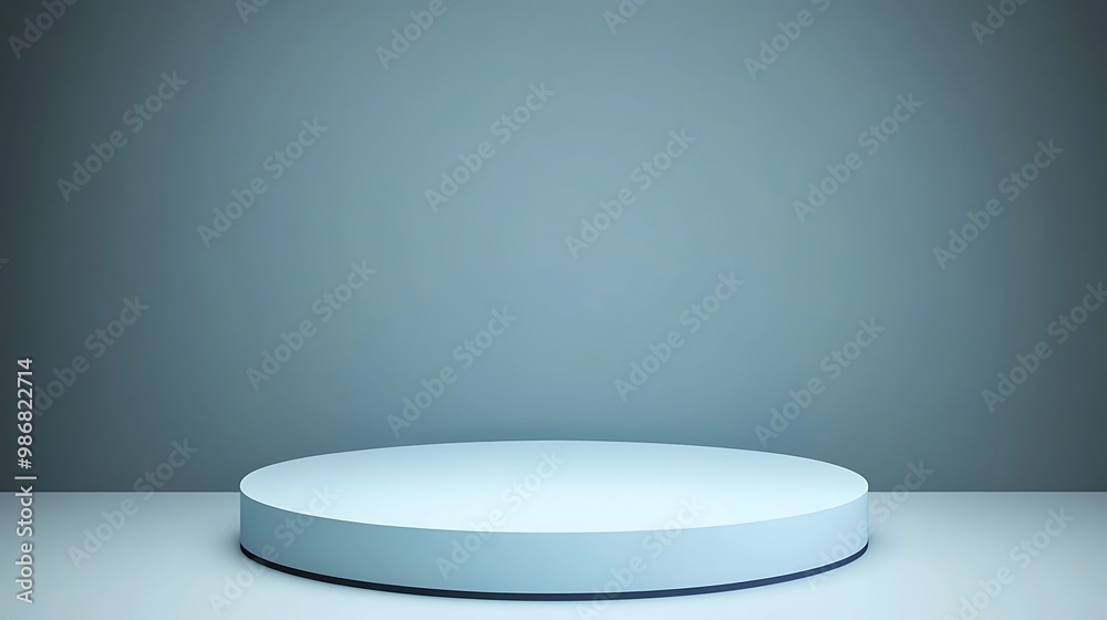 A simple, minimalist blue platform with a light grey background. A simple, minimalist blue platform with a light grey background.