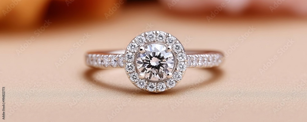 Angel halo ring with sparkling diamonds, radiating divine beauty Angel halo ring with sparkling diamonds, radiating divine beauty