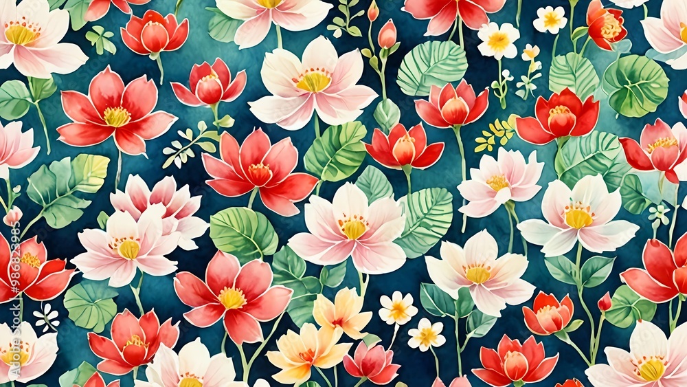 美しい花の背景イラスト