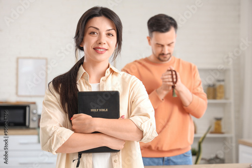 Religious young woman with ...