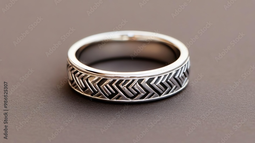 Maze-patterned ring with intricate lines, perfect for a modern statement Maze-patterned ring with intricate lines, perfect for a modern statement