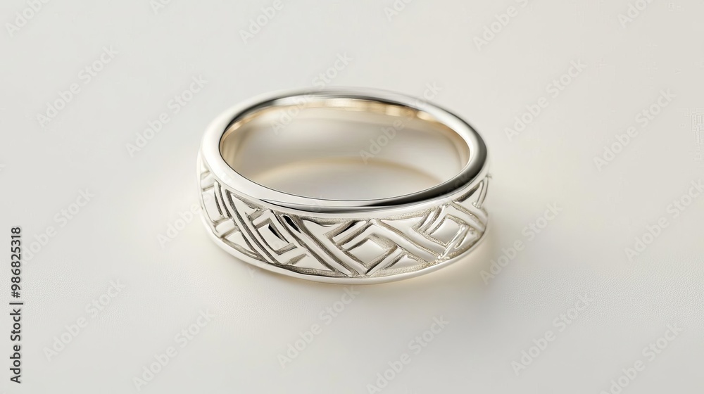 Maze-patterned ring with intricate lines, perfect for a modern statement Maze-patterned ring with intricate lines, perfect for a modern statement
