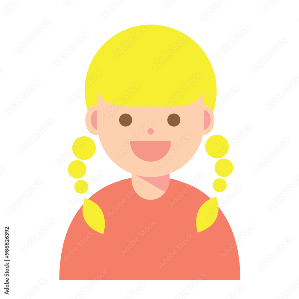 笑顔の女性のイラスト 笑顔の女性のイラスト
