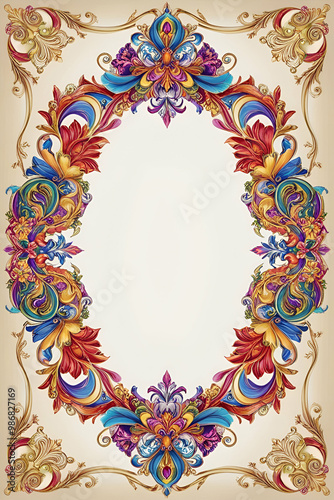 abstract floral frame