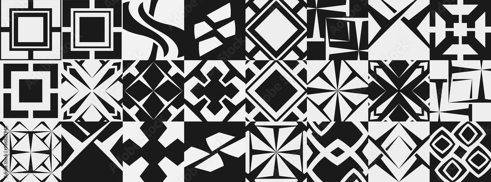 Abstract black and white illustration. 