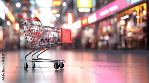 3D illustration of a Black Friday banner with neon light