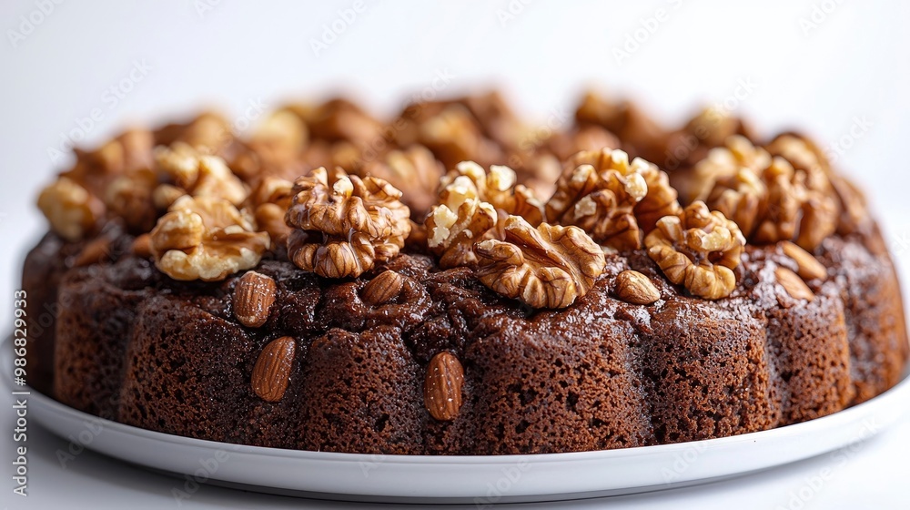 Chocolate Cake with Walnuts and Almonds Chocolate Cake with Walnuts and Almonds
