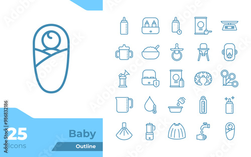 Baby Outline Icons