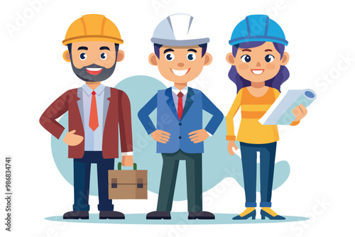 A group of worker. vector 