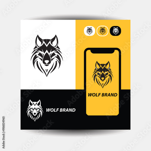 wolf head logo, wolf, mascot, predator, graphic, wildlife, emblem, tattoo, mammal, outline, label, insignia, hunter, badge, silhouette, strength, zoo, strong, company, courage, crest, cut out, elegant
