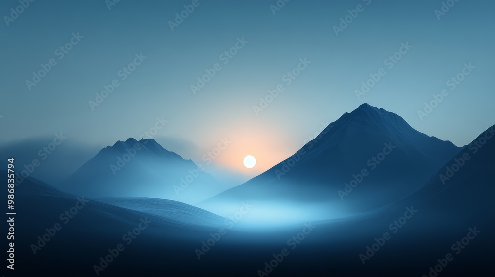 A breathtaking view of a serene mountain landscape at dawn, enveloped in soft mist. The rising sun casts a warm glow over the peaks, creating a sense of tranquility and peace. A breathtaking view of a serene mountain landscape at dawn, enveloped in soft mist. The rising sun casts a warm glow over the peaks, creating a sense of tranquility and peace.