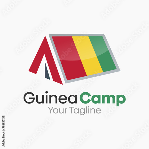 Guinea Camp Logo Design Template. Good for Business, Agency, Community and Organization photo