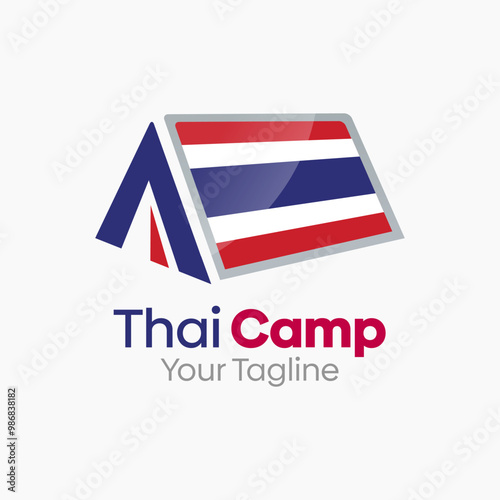 Thailand Camp Logo Design Template. Good for Business, Agency, Community and Organization