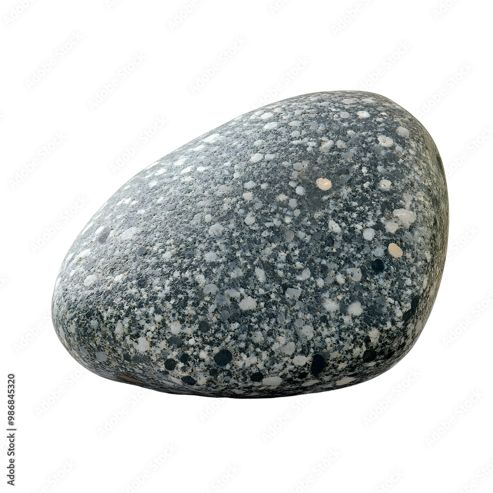 Photography of a Grey River Stone Object on Clean Isolated White Background Photography of a Grey River Stone Object on Clean Isolated White Background