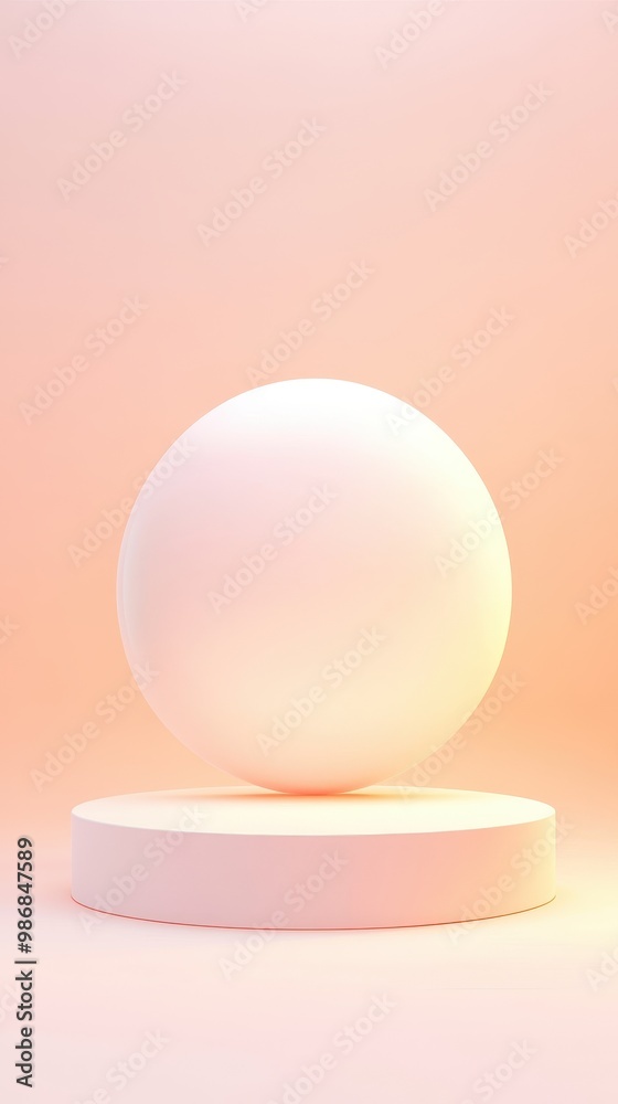 A white egg is sitting on a pedestal A white egg is sitting on a pedestal