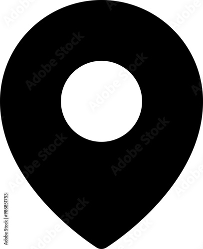 UI location pin Vector Icon Illustration. Glyph Style