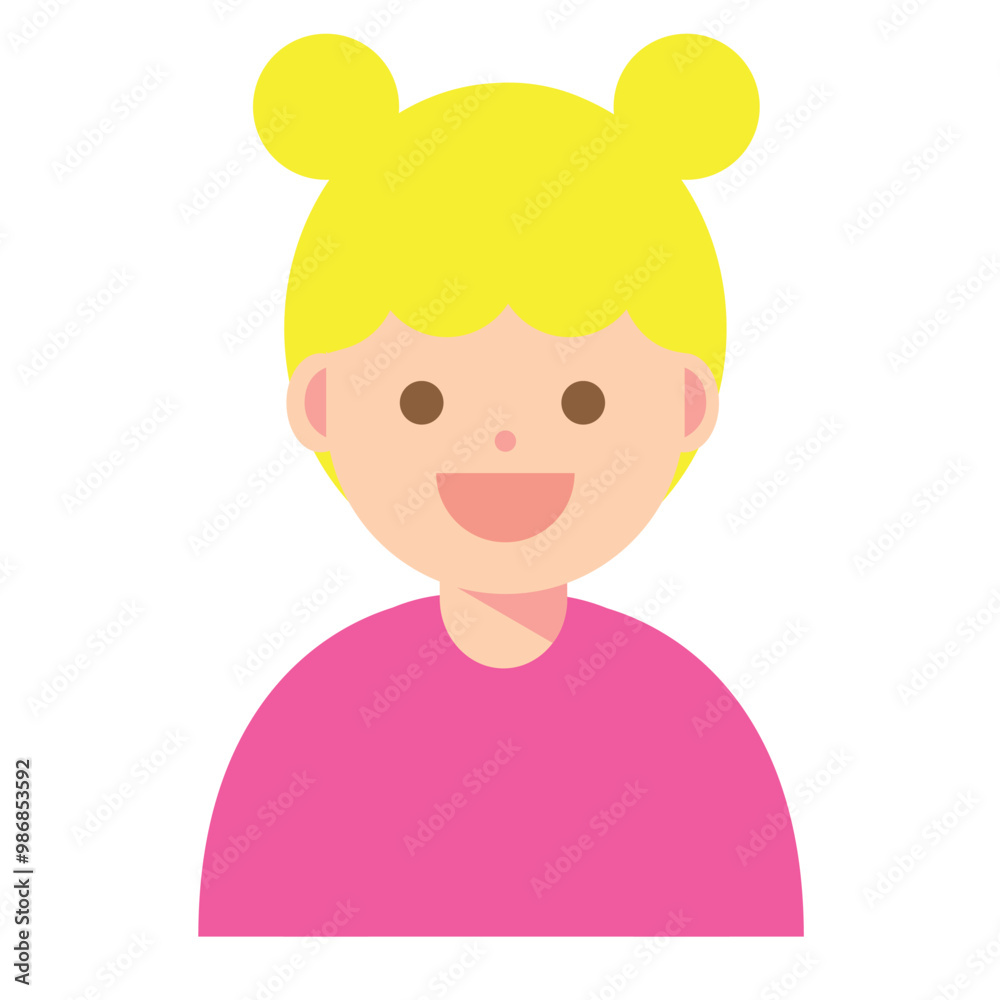 笑顔の女性のイラスト 笑顔の女性のイラスト