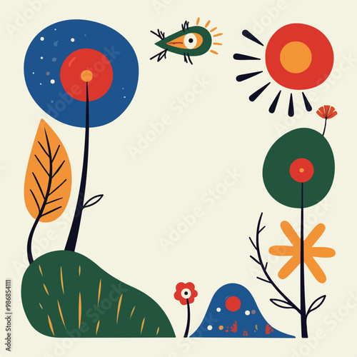 Colorful Abstract Floral Art