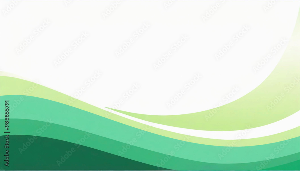 An illustration with green streamlined patterns on a white background.