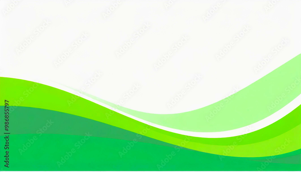 An illustration with green streamlined patterns on a white background.