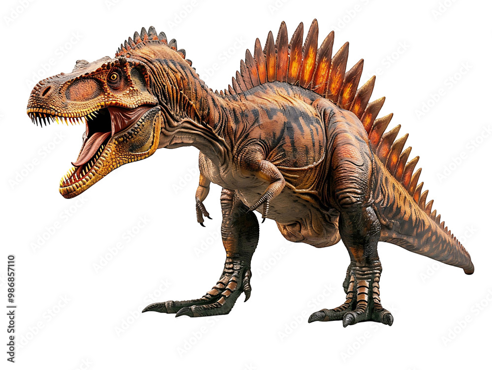 Fototapeta premium Stunning Spinosaurus Dinosaur Isolated on Transparent Background for Visual Effects