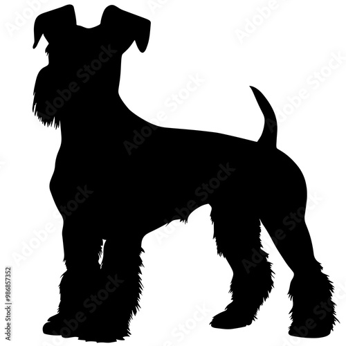 silhouette of a giant schnauzer