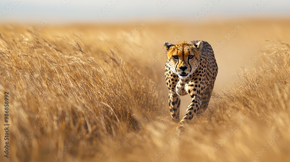 A nimble predator silently prowls through sunlit fields, embodying agility and sharp instincts as it hunts. A nimble predator silently prowls through sunlit fields, embodying agility and sharp instincts as it hunts.