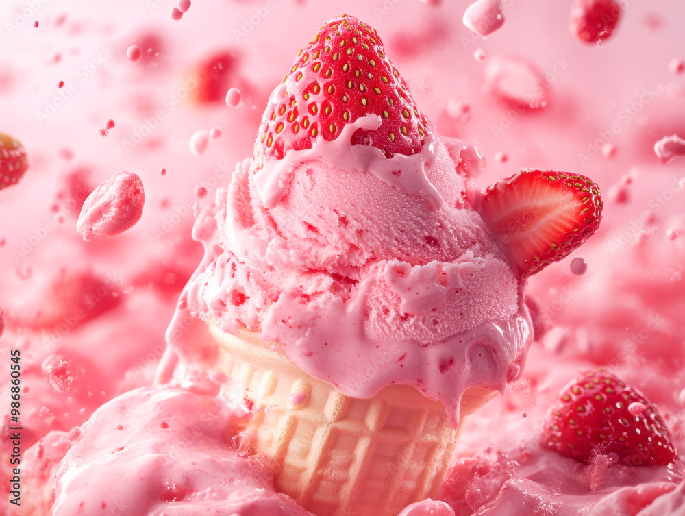strawberry ice cream strawberry dessert red strawberry ice cream strawberry dessert red