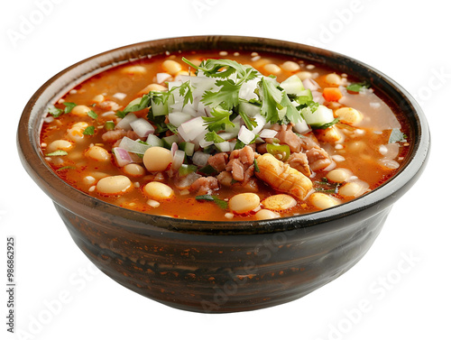 Mexican Pozole Isolated on Transparent Background for Illustrations