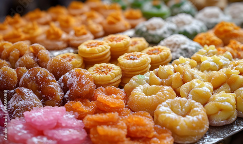 Diwali sweets jalebi Jhangiri Gujiya peda jndian Sweet dessert mithai festival photo