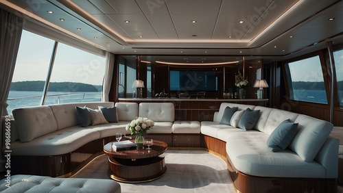 Luxurious Private Yacht at Sea – High-Definition Realism with Cinematic Elegance