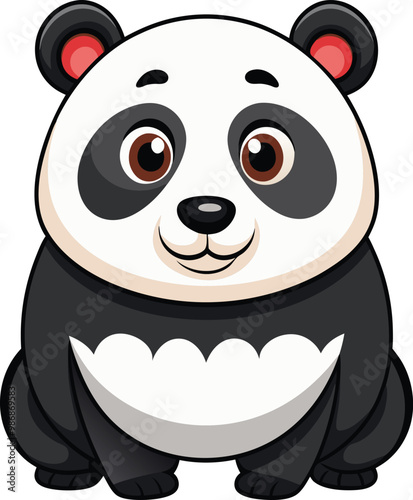 Adorable Baby Panda Sitting Vector – Available on EPS File
