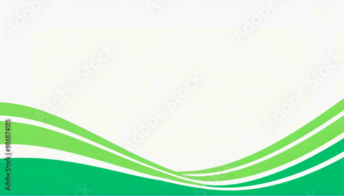 An illustration with green streamlined patterns on a white background.