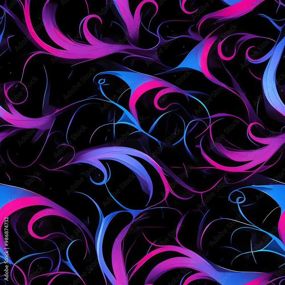 **subtle abstract vaporwave future okinawa texture, black negative space, purple, cyan, fuscha, magenta gradient --tile 