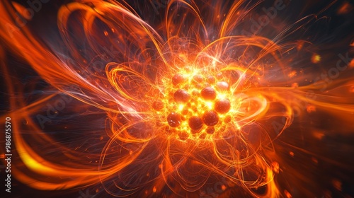 Exploring Nuclear Fission in 3D: Detailed Visualization of Atom Splitting and Energy Propagation