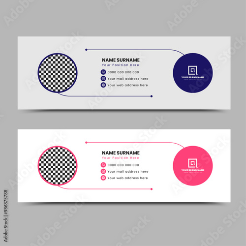 Modern and minimal Email signature design or email footer 