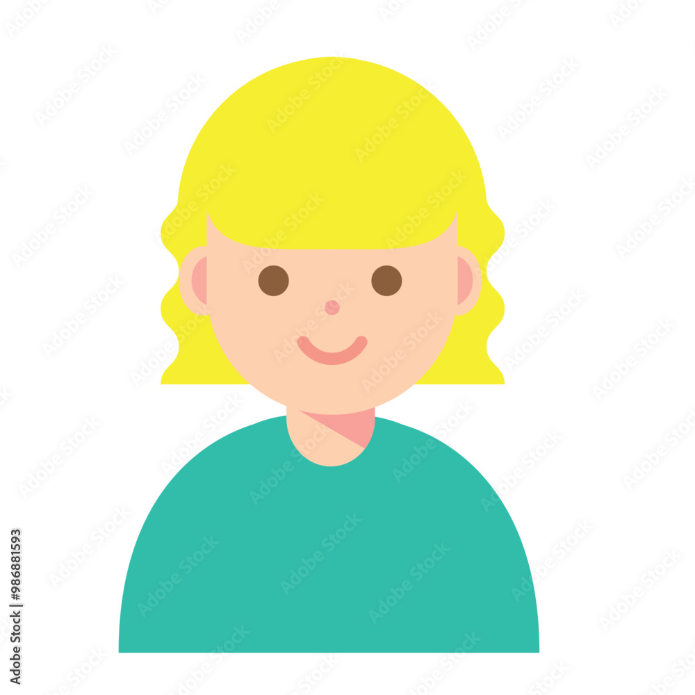 笑顔の女性のイラスト 笑顔の女性のイラスト