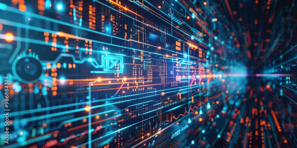 Futuristic visualization of cybersecurity frameworks and regulations, with interconnected digital elements and compliance charts, highlighting robust standards and data protection Futuristic visualization of cybersecurity frameworks and regulations, with interconnected digital elements and compliance charts, highlighting robust standards and data protection