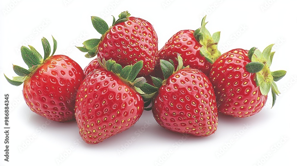 Fresh Strawberries on a White Background Fresh Strawberries on a White Background