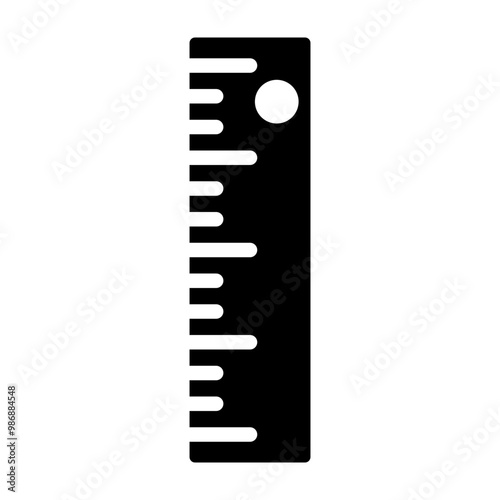 Ruler Vector Glyph Icon Design