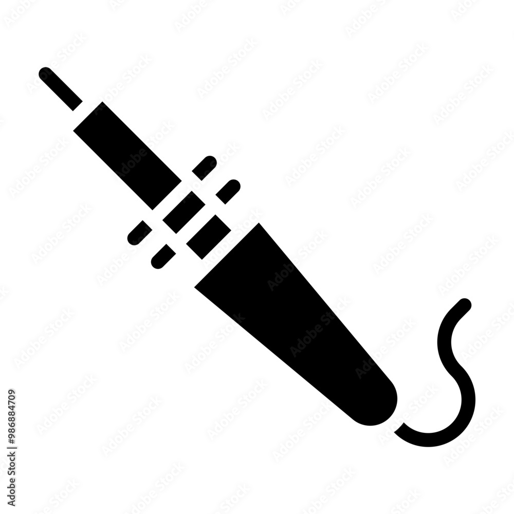 Wood Burning Tool Vector Glyph Icon Design Wood Burning Tool Vector Glyph Icon Design